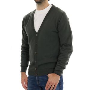 CARDIGAN CON TOPPE VERDE